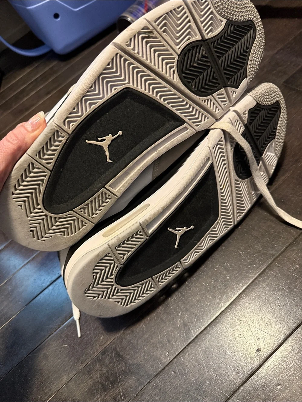 Jordan White and Black Retro Basketball Sneakers